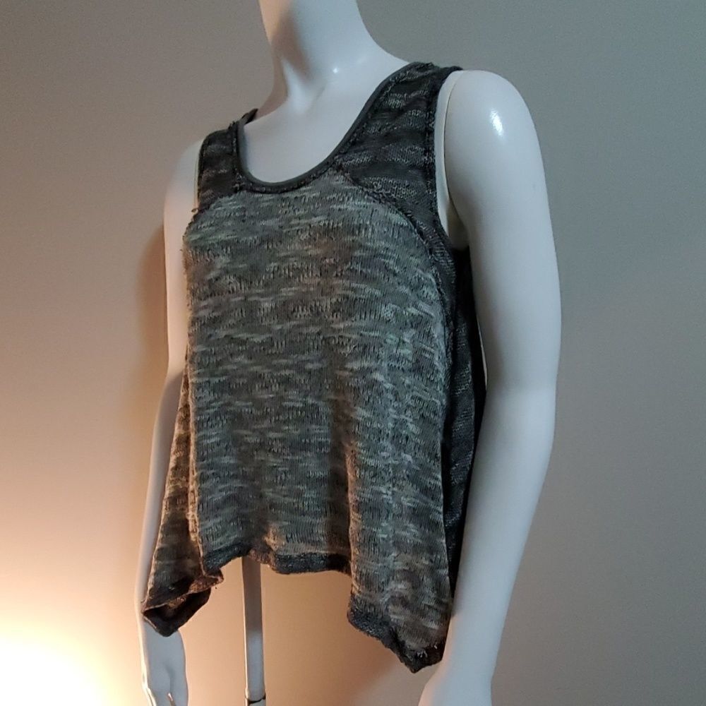 Free People We The Free Gray Knit Tank Top (XS)